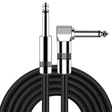 Straight-to-Bend Microphone Audio Cable 6.35mm Stereo Microphone Cable Mixer Extension Cable 2 Meters