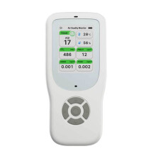 Detector de Qualidade Do Ar 9 em 1 com Suporte Medidor de Ar em Tempo Real Teste PM1.0 PM2.5 PM10 CO 2 HCHO Temperatura Umidade com Alerta