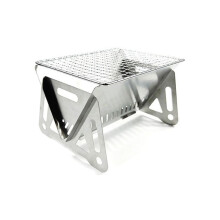 2 Models Portable Outdoor Folding Card Stove Stainless Steel Barbecue Stove Firewood Camping Supplies Charcoal Stove S