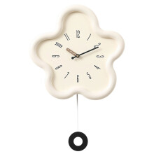 Cremefarbene Wanduhr Fürs Wohnzimmer, Minimalistische Digitaluhr, Schwingende Digitaluhr für Restaurants, Heimdekoration A