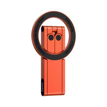 MA60 Magnetic Phone Tripod Stand Foldable Desk Holder Flexible Adjustment for 17 16 Smartphones Orange