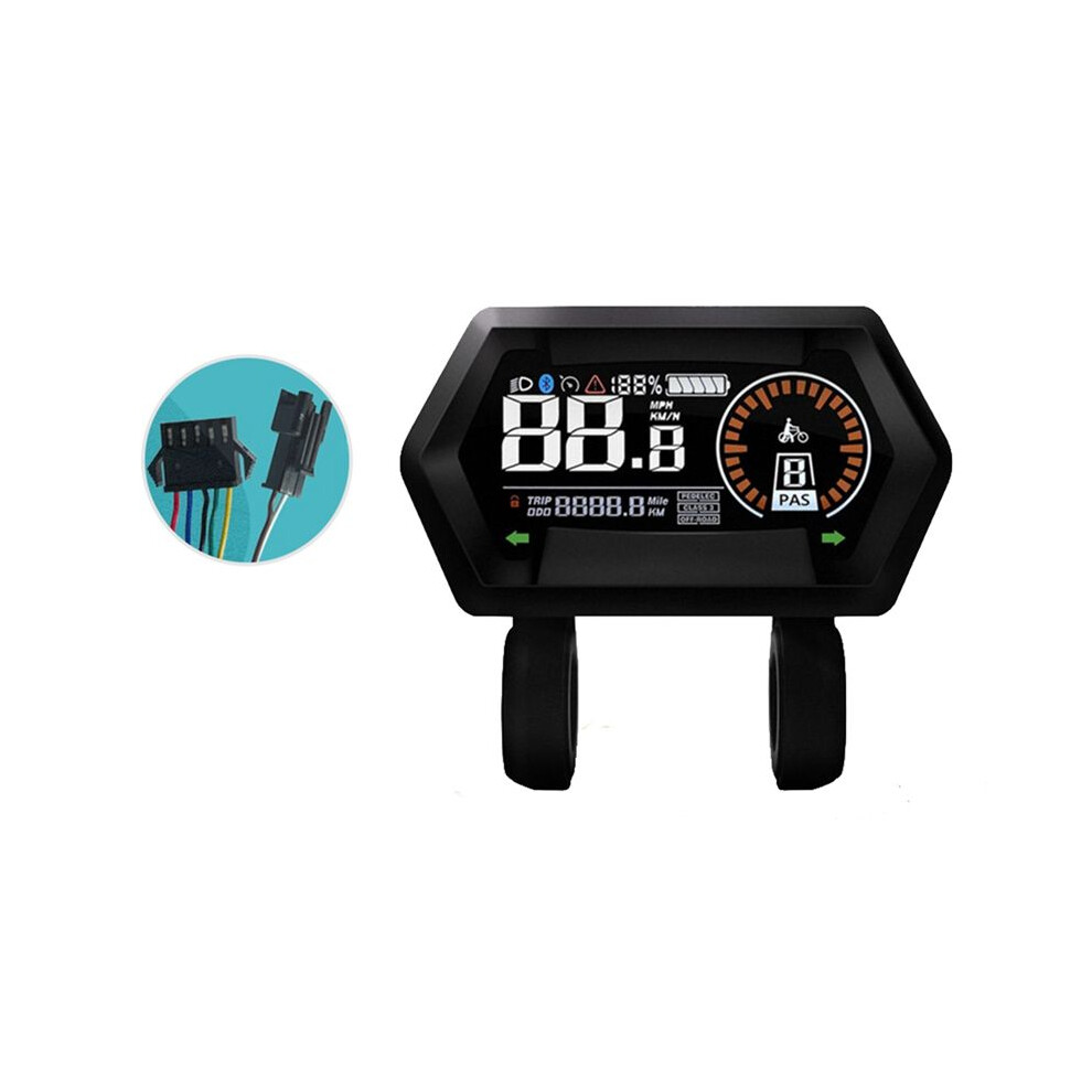M9 Electric Bicycle Lcd Display 24V-72V Electric Scooter Lcd Color Meter For Snowmobile Lcd Speedometer Sm5+2Pin 6031515018536