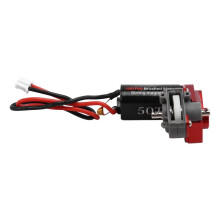 Helical Gear Complete Transmission with 050 Brushed Motor 50T for 1/24 RC Crawler SCX24 AX24 Upgrade Red