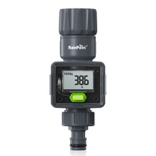RAINPOINT Digitale Waterstroommeter IPX6 Buitentuinslang Real- Tracking Slimme Watermeter voor Buitenplanten