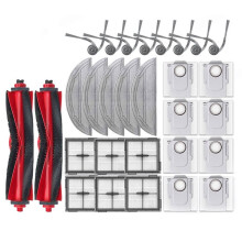 För  Q10 S5+/Q10 V+/Q10 S5 /Q10 V Huvudborste Sidoborste HEPA-Filter Moppduk Dammpåse Robot Reservdelar