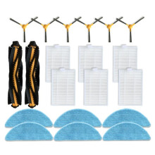 For BObsweep PetHair SLAM Vacuum Replacement Parts Main Roller Side Brush Hepa Filters Mop Cloth