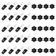 20 Piezas de Topes para Banderas de Jardín, Clips para Banderas de Jardín para Exteriores, Pequeños Soportes para Banderas Antiviento para Patios y