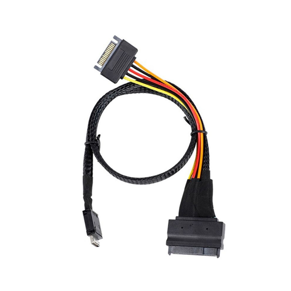Oculink Sff-8611 4I To Pcie Sff-8639 U.2 Nvme With 15P Male Power Server Cable Computer Accessories 4713908272641