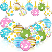 16-Teiliges Osterbaumschmuck-Set: Hasen, Eier, Küken, Gänseblümchen, Blumen - 5 cm Große, Hängende Frühlingsornamente