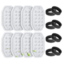 8 Set Cat Water Fountain Filters Replacement & Pre-Filter Sponges for 108oz/3.2 Stainless Steel Pet Water Fountain