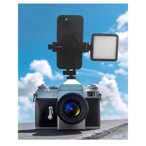 Suporte para Tripé de Celular com Encaixe para Sapata de Flash, Compatível com Smartphones e com Adaptador para Sapata Fria. 2