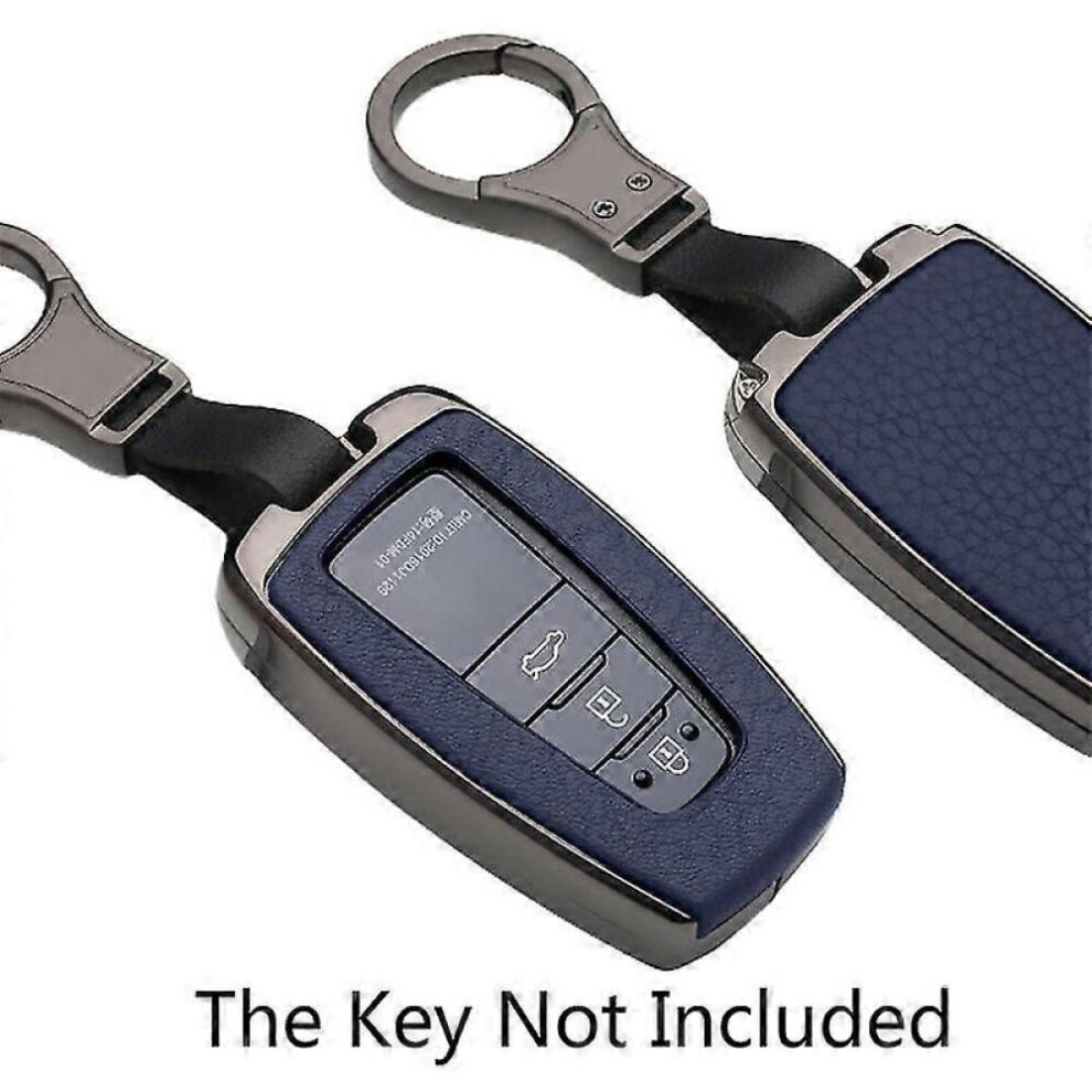 Car Key Case Cover Aluminum Alloy Leather Key Fob Shell Holder Protector Keychain Bag 9361375594633