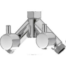 Umstellventil aus Messing, Duschabsperrventil, 2-Wege-Y-Verteiler 1/2 Zoll für Duschschlauch und Duschkopf, Chrom