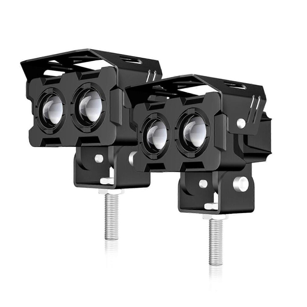 2Pcs 120W Motorcycle Led Spot Lights 12000Lm And Driving Fog Lights For Atv Truck Suv Tractor Boat White/Amber 9361375600372