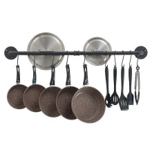 (13*160cm) Portapentole, barra appendiabiti staccabile per pentole da parete, gancio per utensili da cucina-c