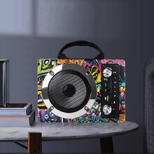 (Černá) Bezdrátový přenosný Bluetooth 20W reproduktor Subwoofer Venkovní soundbar systém Karaoke hudba s mikrofonem Podpora FM rá