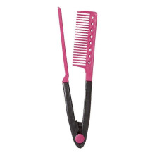 (Rozerood) Professionele hittebestendige stylingkam voor het steil maken en gladmaken van haar met ergonomische antisliphandgreep, ideaal vo