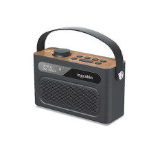 (Schwarz) Luxora Inscabin M60II Tragbarer Stereo-DAB-Radio-Lautsprecher mit Bluetooth und FM-Radio / Schönes Design / Wiederaufladbarer Akku