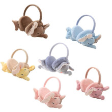 Girl Cute Plush Warm Lovely Elephant Earmuffs Girl Warmer Muff Ear Cover Lovely Fold Headband Accessories For Kids Blue