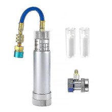 134A Oil Dye Injector Kit with 2 Quick Couplers 2 Oil Checkers A/C Refrigeration Oil Filling and Rep Edition0722