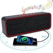 Enceinte stéréo portable Bluetooth avec radio sans fil et qualité sonore premium.