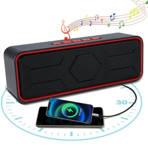 Φορητό στερεοφωνικό ηχείο Bluetooth με ασύρματο ραδιόφωνο και κορυφαία ποιότητα ή