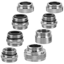 Set di adattatori per aeratore e giunto per tubo flessibile dell'acqua, convertitori per rubinetto da cucina anti-schizzo per ufficio, 8 pez