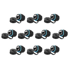 RJ45-Einbaukupplung, IP68-geschirmt, Ethernet-Durchgangsstecker für CAT6, CAT5E und CAT5, blau, 10er-Pack