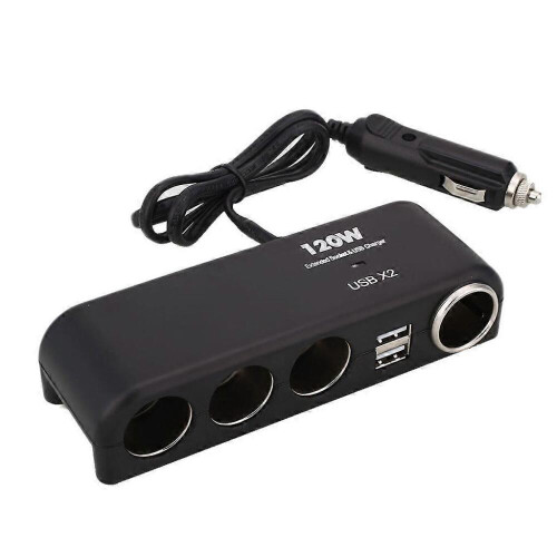 Car Cigarette Lighter Adapter Charger Charge 2Usb Devices Simultaneously
