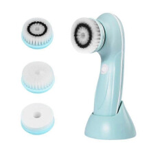 Escova facial elétrica avançada com 3 cabeças intercambiáveis e 2 velocidades - Esfoliante facial premium e dispositivo de massagem para hom
