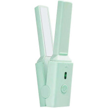 (Green)Mini Hair Straightener & Curler - Fast Heating Dual Styler, Portable USB Flat Iron for Travel, Ceramic Coated Curling Wand (pink