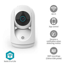 Inomhus Wi-Fi-kamera, 3MP HD, Pan/Tilt, Night Vision