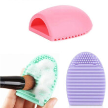Make-upborstelreinigingsset voor het reinigen van diverse borstels en cosmetische tools, inclusief 3-delige borstelreinigingsset (eivormig)