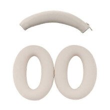 (Beige) Kompatibel mit Sony WH-XB910N Kopfhörer: Kopfbügel- und Ohrpolsterüberzüge, Silikon-Schutzhülle