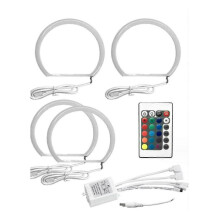 131mm Multi-Color RGB Car Angel Eyes LED Light Half Circle for 3-Series E36 1990-2000 E46 Headlight