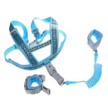 (Bleu - 2 mètres) Ceinture de sécurité réfléchissante pour enfants et tout-petits, avec poignée et sangle anti-perte, pour la marche et les