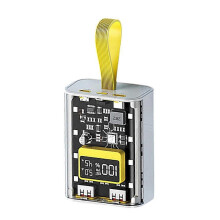 Estojo Carregador de Bateria 18650, Mini Power Bank Portátil (Carregamento Rápido, Branco)