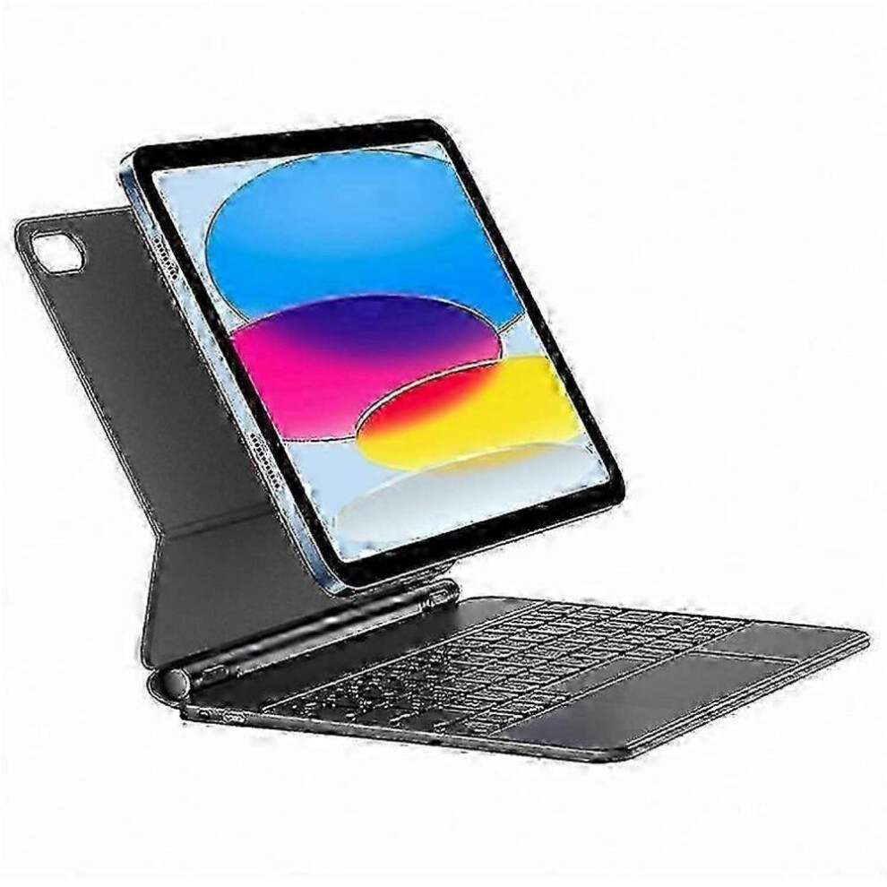 (Blackï¼Magnetic Bluetooth Keyboard Case For Ipad 10.9 Inch 2022 With Touchpad And Stand - Protective Leather Cover Black 9361375587895