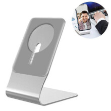 Opladerstandaard voor oplader, magnetische opladerhouder, aluminium houder voor draadloze magnetische oplader