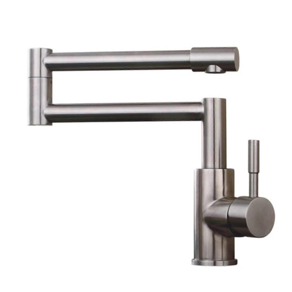 Deck Mount Pot Filler 304 Stainless Steel Single Handle 360 Rotating Kitchen Faucet Brushed Nickel Commercial Sink 9361375598358