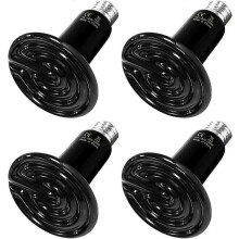150W 4-pack keramische warmtelampen voor reptielen, zonder lichtuitstraling, geschikt voor broedhokken, amfibieën en incubatiekippen.