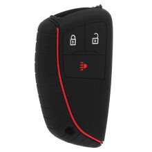 Vehicle Key Shell Cover Sturdy Black Silicone Protector For Daily Use 3Pcs Car Decoration