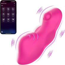 (Pink)Remote Control Multi-frequency Wearable Massager Wireless Stimulator for Women