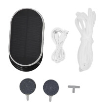 Bomba de Oxigênio Solar 1W 5V - Silenciosa, com 3 Velocidades, em ABS, para Pesca, Piscina e Aquário. Ideal para Uso Externo.
