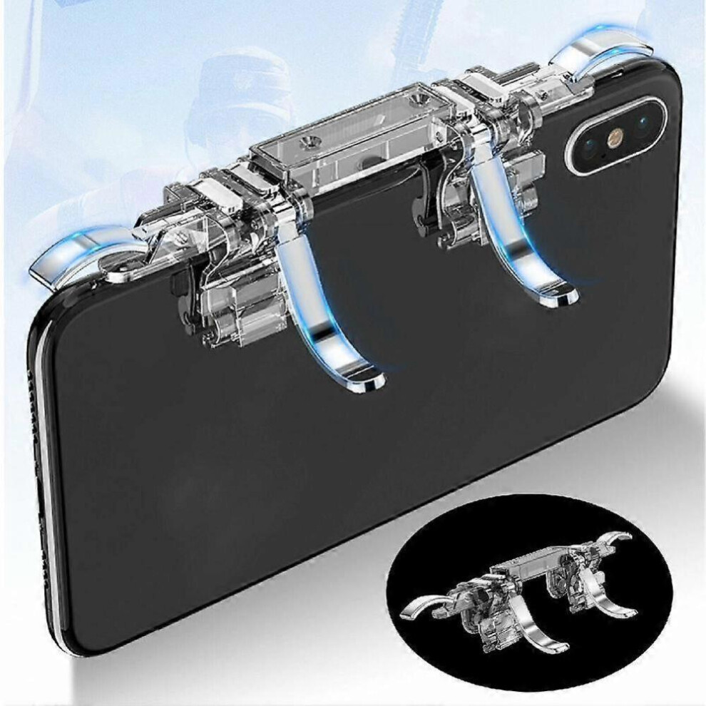 6 Finger Pubg Mobile Game Controller Phone Gamepad Trigger L1 R1 Aim /Shooter Button Joystick For Iphone Android 9361375601454
