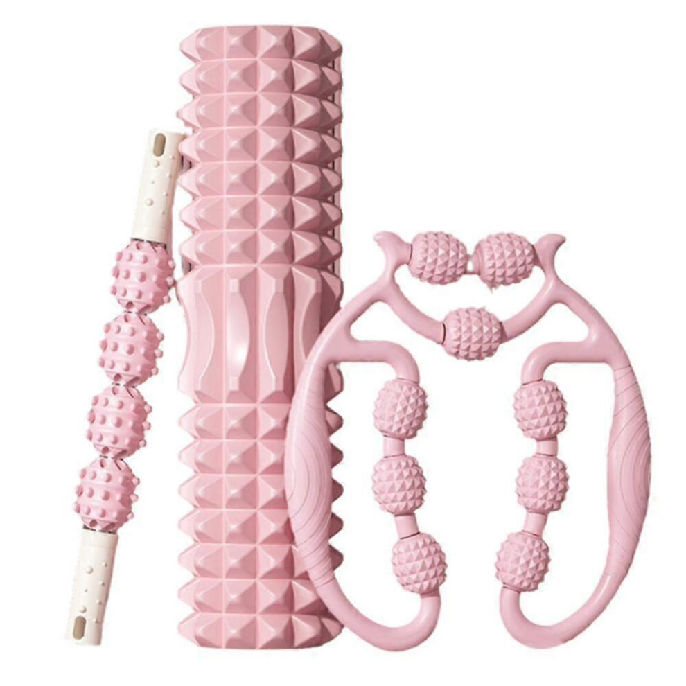 Pink (Pink)Yoga Column Roller Set Slimming Shaping Massage Muscle Relaxation Equipment