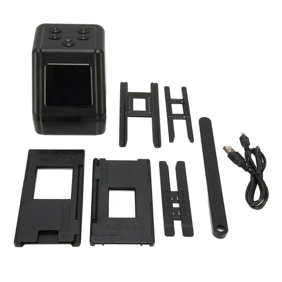 Film Slide Scanner Convert 135 126 110 Films Slides To Negatives Color Jpg Photos 22Mp With 2.0In Lcd Screen Black/White 9361375601256