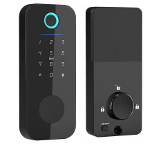 Tuya App-gesteuertes intelligentes Türschloss mit Schlüsseln und Fingerabdrucksensor, elektronisches digitales Haustürschloss