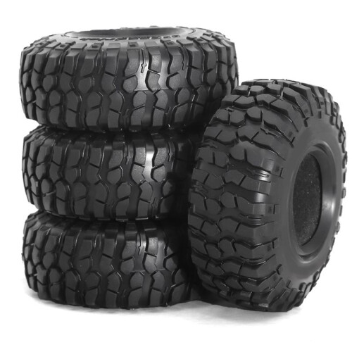 4 Peças 1.9 Polegadas Pneu de Escalada Universal 106mm Pneu de Terreno Rochoso com Forro Interno para 1/10 Rc Crawler 1