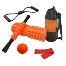 6pcs/set Crescent Hollow Foam Roller Yoga Column Set Fitness Muscle Relaxation Massager Set